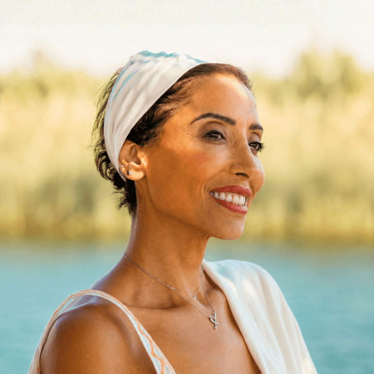 Lesley Aljishi midlife reinvention coach smiling