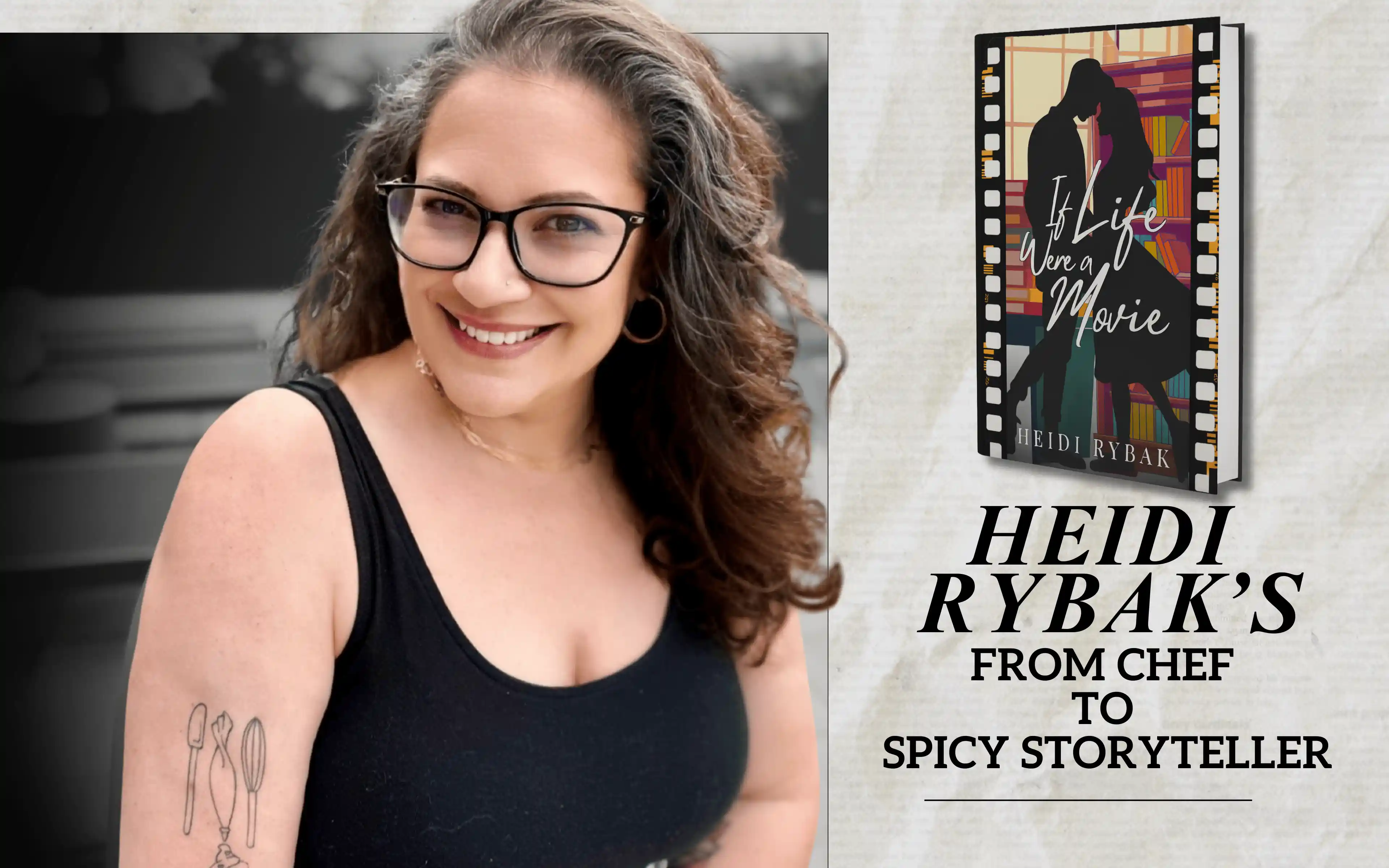 Heidi Rybak laughing holding romance novel