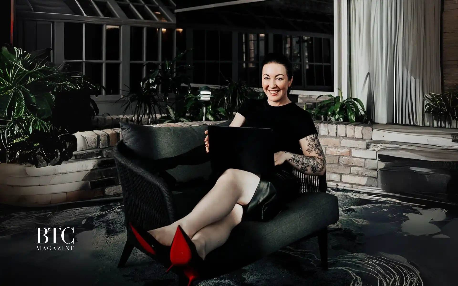 Tired man in 40s holding head at table